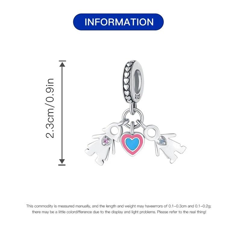 100% Authentic Copper Metal Metal Charm Bead Component Bead Components Boy and Girl Pendant Bead Component Charm Bead Components Compatible With High