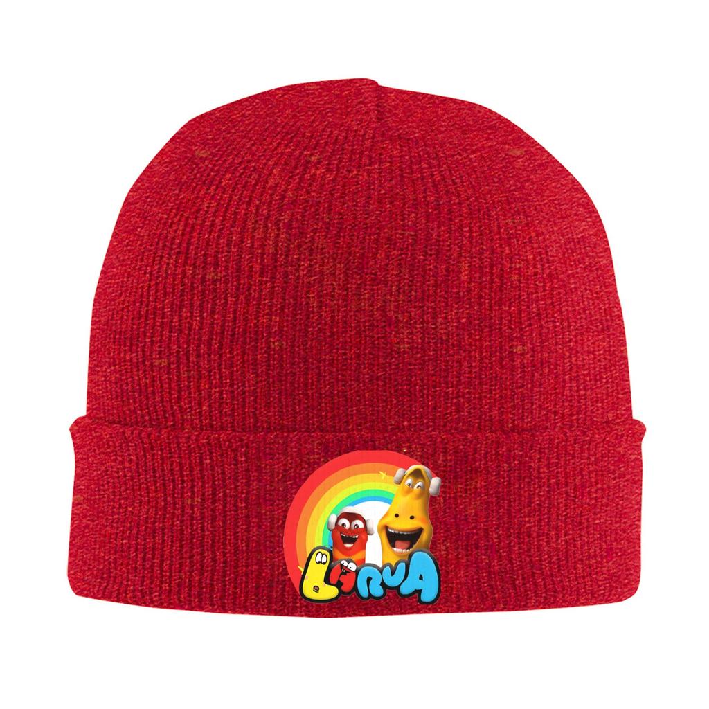 Funny Larva Beanie Hats Bonnet Hats Unisex Adult Street Kpop Knitted Hat Spring Printed Thermal Elastic Caps