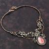 Rhodochrosite Necklace Copper Wire Wrapped Adjustable Necklace Gemstone Copper Jewelry Handmade Necklace Rhodochrosite Jewelry Gift For Mom