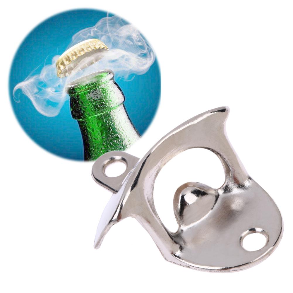 Bottle Opener Stainless Steel Wedding Souvenir Wall Mounted Supplies Wine Beer Drinking Corkscrew for Hotel Restaurants