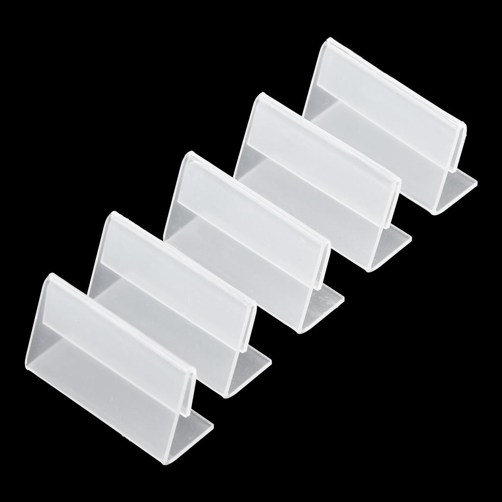 Transparent Price Tag Stand Accessories 25pcs Plastic Display Holder Racks