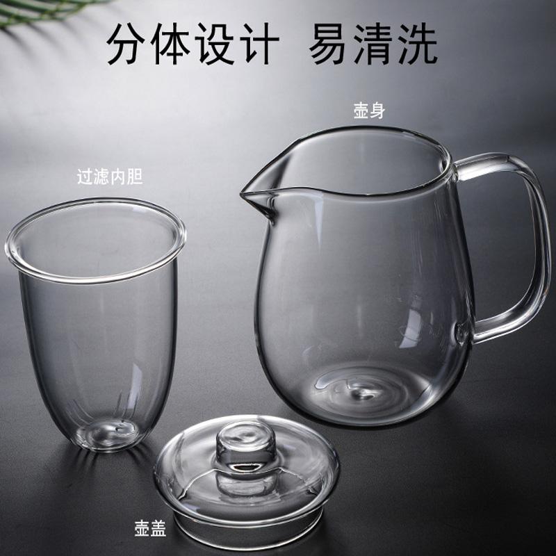 HMLOVE Glass Teapot Penguin Shape Chinese Tea Ceremony Transparent Teawear Set Cup Filter High Boron Silicon Janpanese Pot 500ML