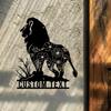 Metal Wall Art King Lion Wild Animal Home Decor Floral Gift for Men
