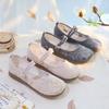 Vintage Chinese Handmade Embroidered Cloth Shoes - Women's Hanfu Flats Antique Breathable Non-Slip Walking Shoes