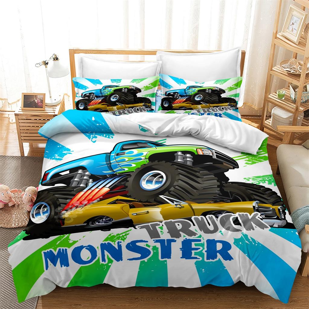 Steppdecke und Kissenbezug mit 3D-Motiv, bedruckt, für 2 oder 3 Jungenzimmer, AU140 * 210, volle Größe, weiche und schnell trocknende Heimdekoration