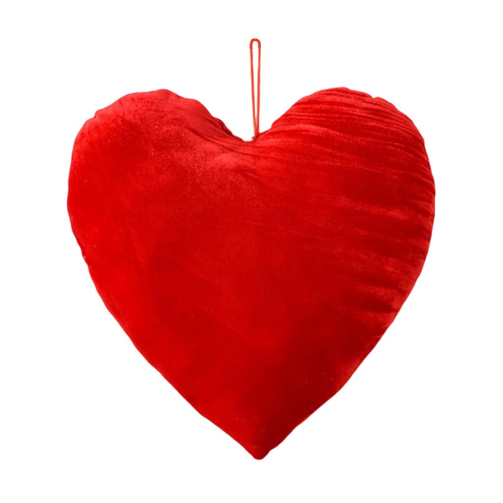 Plush Heart Pendant Valentine's Decoration Soft Stuffed Heart Ornament For Wedding Engagement Anniversary Celebration