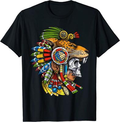 Skull Jaguar Warrior Aztec Mask Ancient Mayan Mythology Unisex T-Shirt