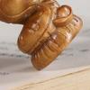 Cute Zodiac Snake Dolls Auspicious Green Sandalwood Ornament New Year Carved Pendant  Couple