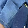 2026 Boys' Cartoon Embroidered Denim Short-Sleeve Shirt - Summer New Arrival