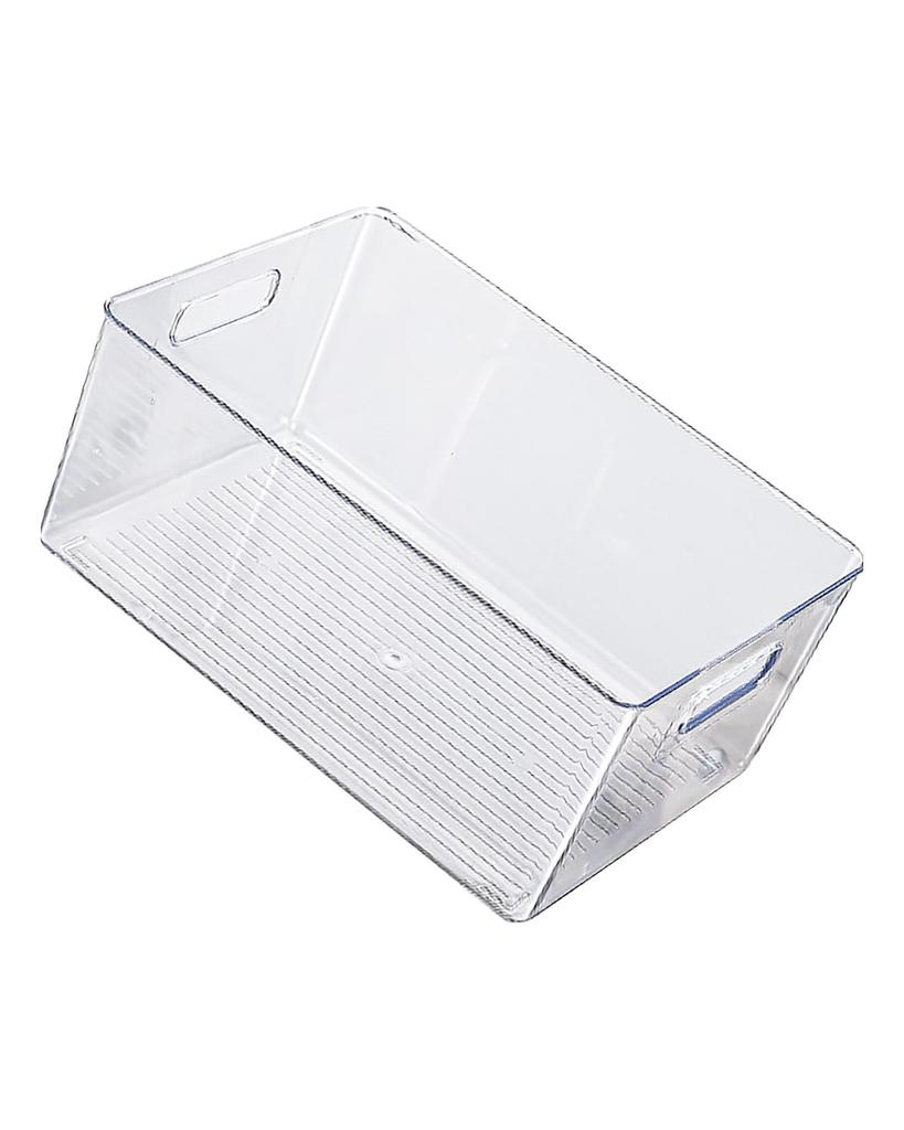 Book Storage Container Transparent Versatile Book Storage Organizer Container Bin with Handle for