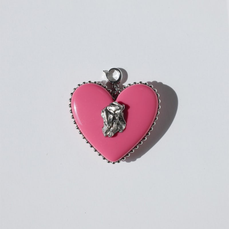 VERRYTASTE Heart Pendant Pearl Necklace - Pink