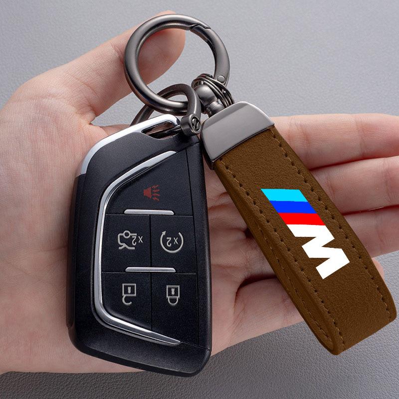 1PC Suede Car Logo Keyring Keychain Key Chain Pendant For BMW M 1 2 3 4 5 7 Series X1 X3 X4 X5 X6 X7 F10 F30 E46 E60 Accessories Cypd20