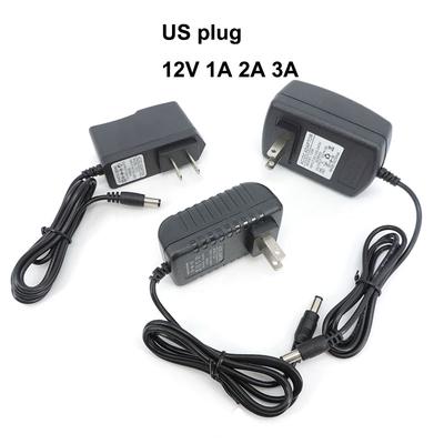 12 V 1 A 2 A 3 A US-Stecker AC 110 V 220 V zu DC Netzteil Ladegerät 1000 mA 2000 mA 3000 mA Beleuchtung Transformator Netzteil 5,5 mm