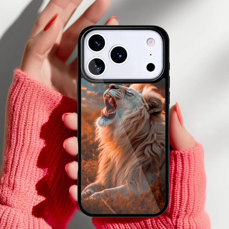 Ferocious Lion Phone Case for iPhone 17 16 15 14 13 Pro Max Back Cover for 12 11 Pro Coque