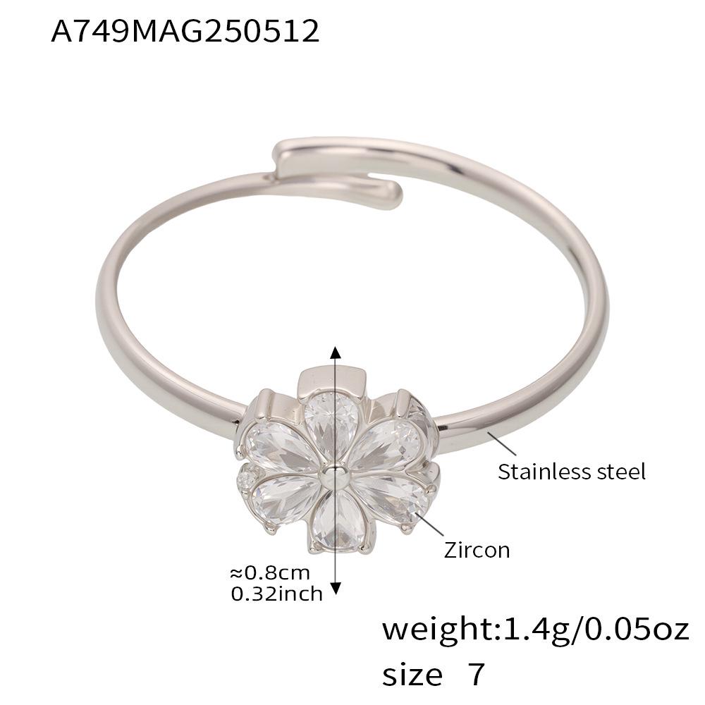 Qiong Yao Elegant 5A Zircon Sparkle Thin Band Women s Pinky Ring Set - Fashionable European & American Style. Size 7