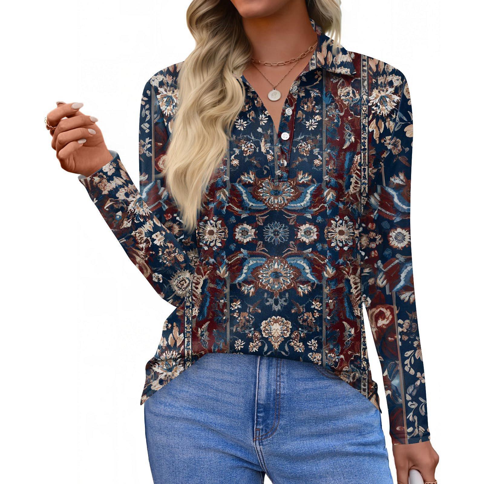 

Женская модная повседневная рубашка с короткими рукавами и принтом с лацканами, женские топы на пуговицах S
