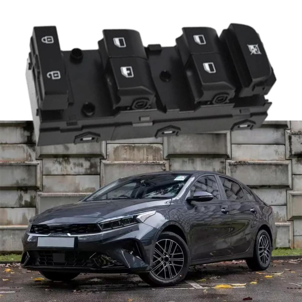 Electric Master Window Control Switch Regulator Button Fit for KIA Cerato 2019-2024 Black Front Driver Door Window Main Switch
