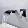 Brass Black Waterfall Basin Tap Chrome Waterfall Bathtub Sink Faucet Single Handle Bathroom Cold And Hot Mixer Tap Faucet