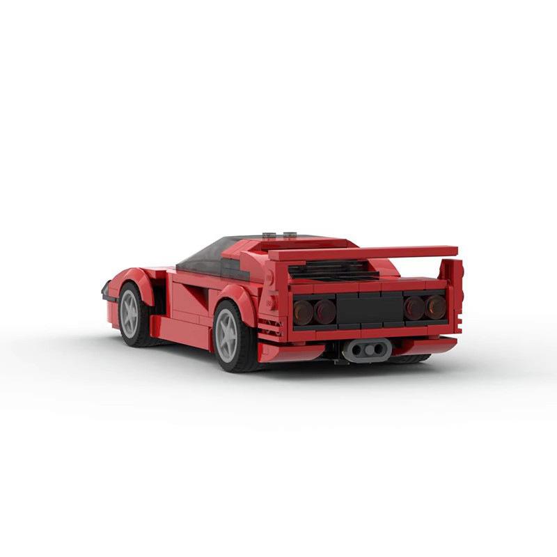MOC Building Block Speed Series Eight-frame Car Supercar Racing Car F40 Model Toy