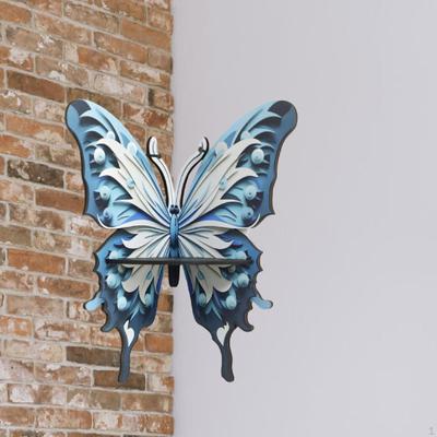 Schmetterling Ecke Regal Display rustikale Holz Wand Skulptur Lagerregal Holz schwebend