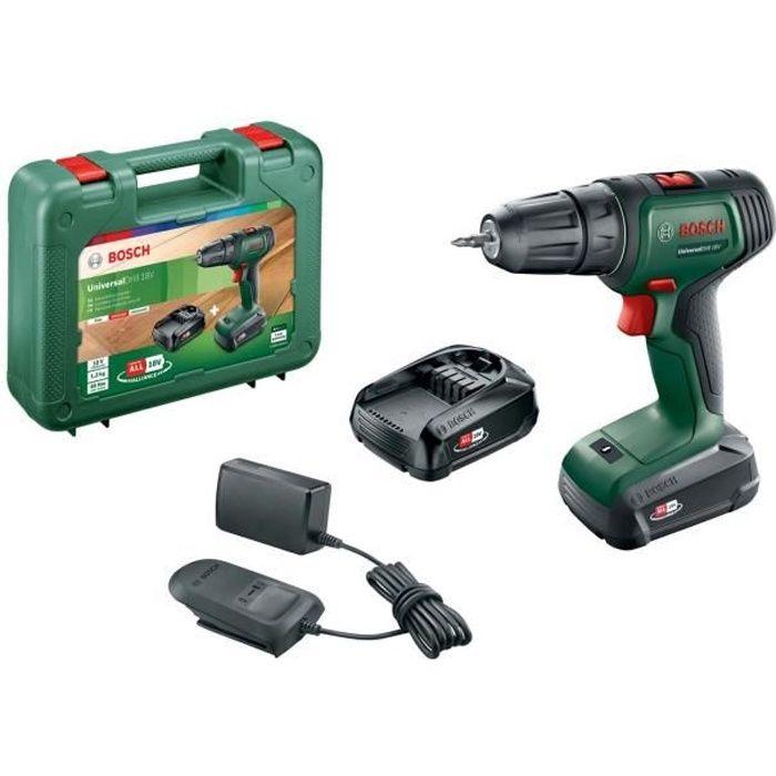 Bosch Cordless Drill/Driver - UniversalDrill 18 (Supplied with 2 18V-1.5Ah Batteries + Charger + Carrying Case)