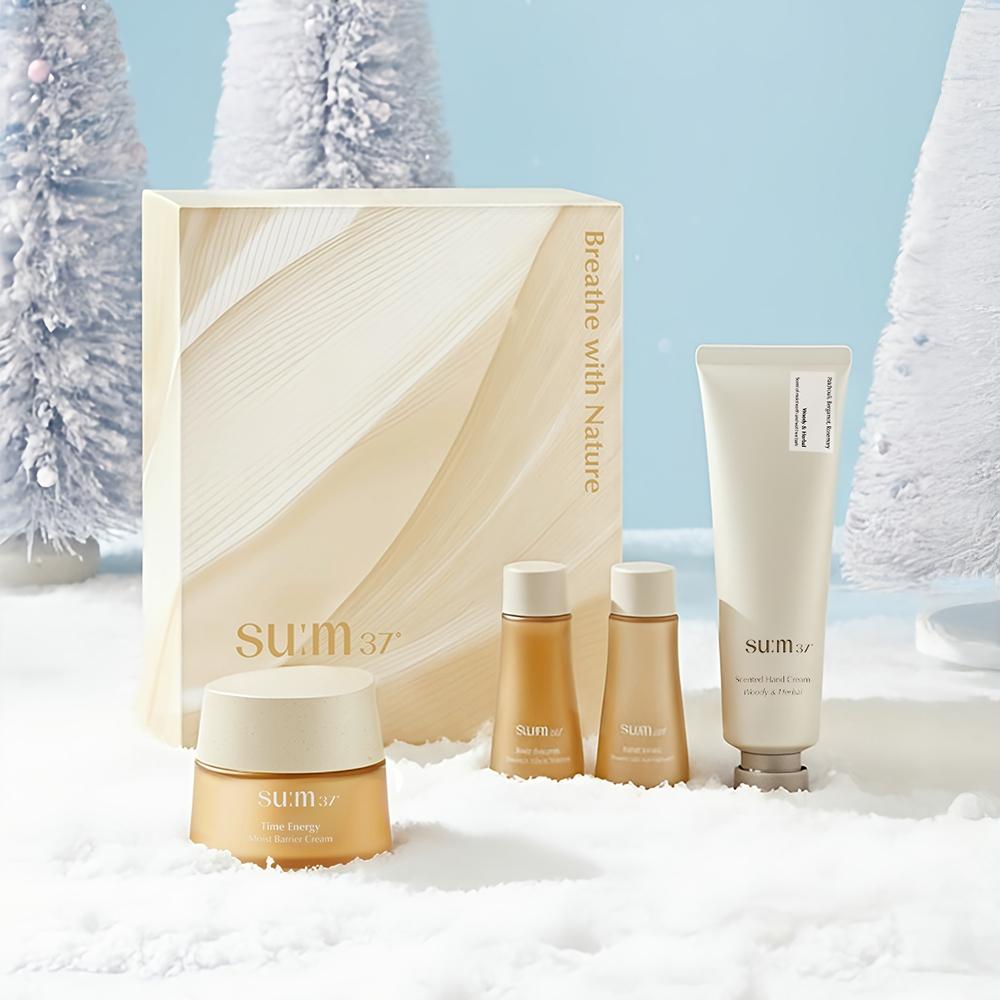 Sum37 [new] Sum37 Time Energy Moist Barrier Cream 80ml Project  + Toner 20ml  Emulsion 20ml  Hand Cream 70ml