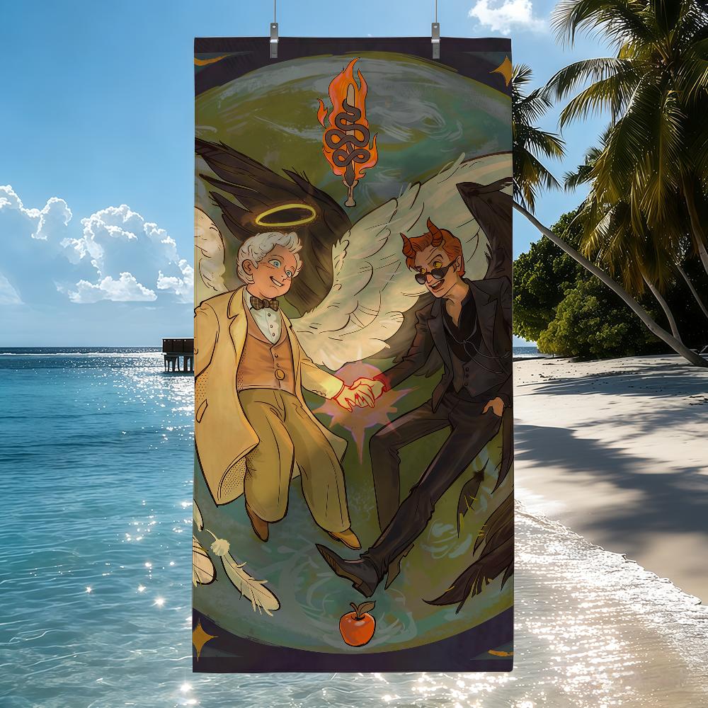 Feature Film Good O-omens Towel Quick Drying Beach Towels Are Suitable For Swimming Pools Camping Yoga And The Gym