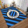 "Club Brugge KV Logo Black Blue Striped Pattern Carpet Rug Design" Suitable for Use As an Anti-slip for Living Room Bedroom Sofas