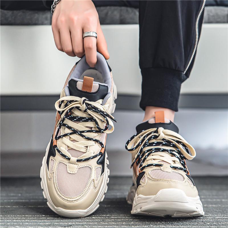 Men's Shoes 2024 New Mesh Casual Shoes Breathable and Anti Slip Student Trend Sports Shoes Thick Sole Elevated Shoes Sneakers