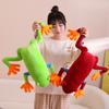 Creative 3 Colors Frog Plush Toy Stuffed Animal Fluffy Frog Game Figure Doll Soft Pillow For Children Boys Girls Birthday Gifts