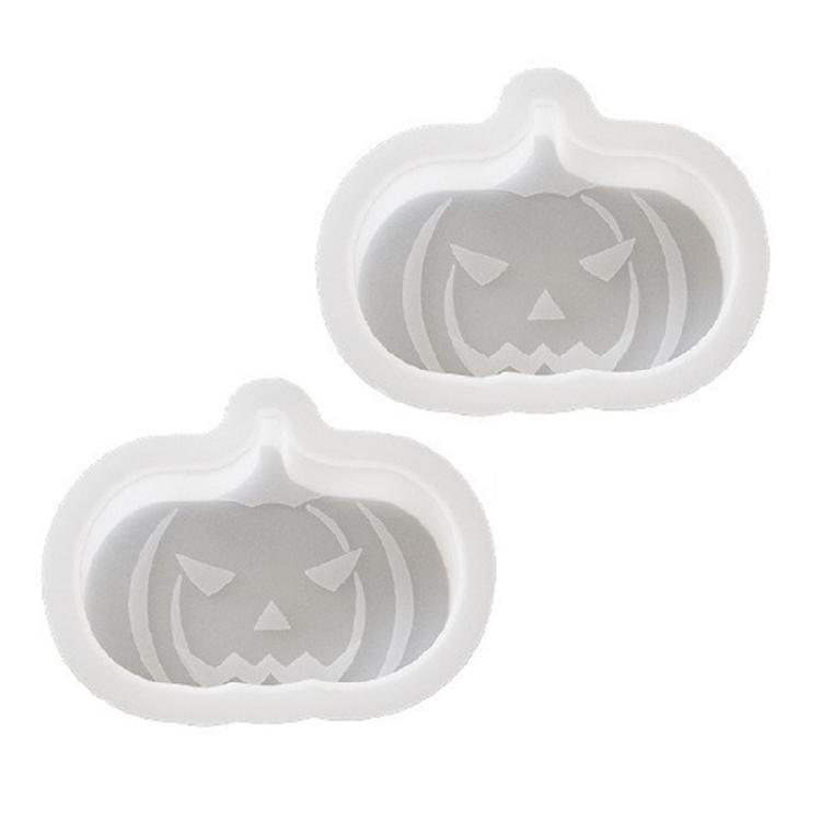 2Pcs Halloween Pumpkins Skull Silicone Molds Plaster Silicone Molds for Epoxy Resin Candle Halloween Festival Decoration