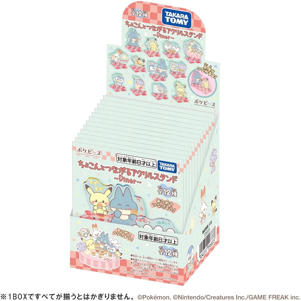 Takara Tomy Pokemon Pokepeace Acrylic Stand Diner Box Collectible Display Figure