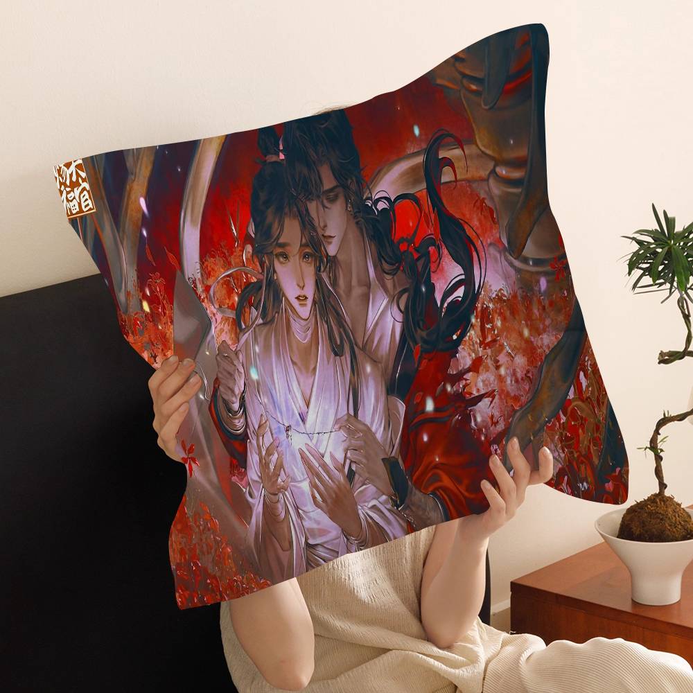 Anime Heaven Official's Blessing Stitch Lucky Dragon Pillow Cover Sofa Cushion Cover Home Room Decoration Children Gift