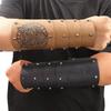 Men Wolf Gauntlet Studs Wristband for Parties, Festivals Industrial Age Costume Brown Medieval Cosplay Gauntlet