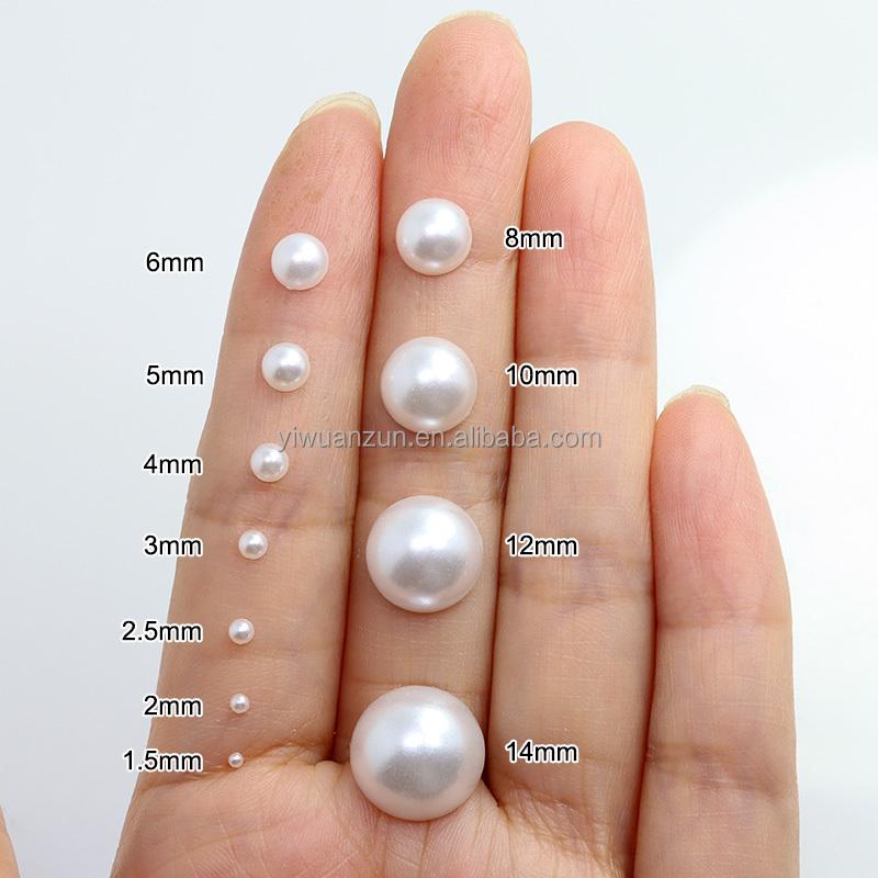 Semi-circular Simulated Pearl Beads ABS Loose Round Beads for DIY Jewelry Making Bracelet Imitation Garment Bead