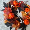 Halloween Harvest Festival Autumn Colors Wreath Pumpkin Berry Door Vine Ring Thanksgiving Door