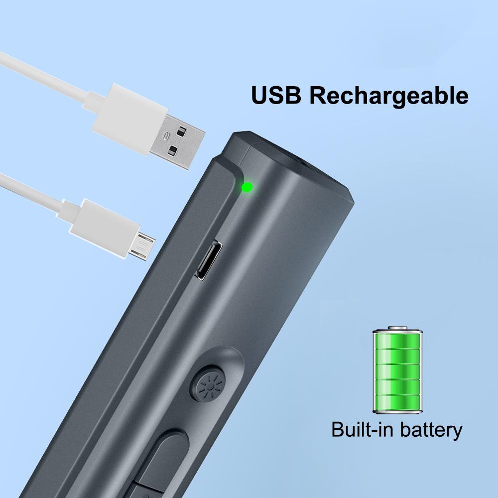 Dog Trainer Anti Barking Device USB Rechargeable Dog Drive Device with LED Indicator Lanyard Ultraviolet UV Detect Light Ultrasonic Dog Repeller