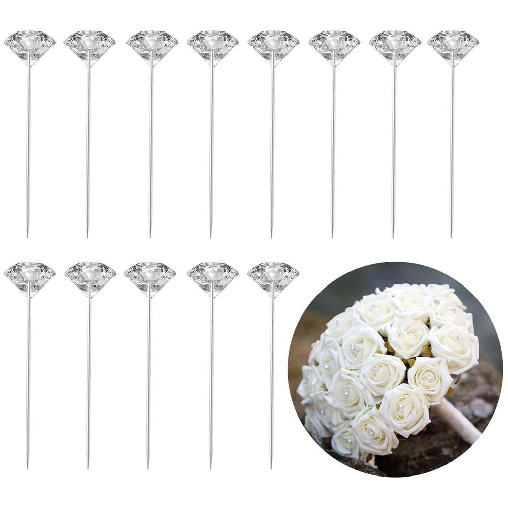 100/200pcs Diamond Rhinestones Head Positioning Needles Stitch Sewing Pins Straight Push for DIY Crafts Sewing Tool Accessories