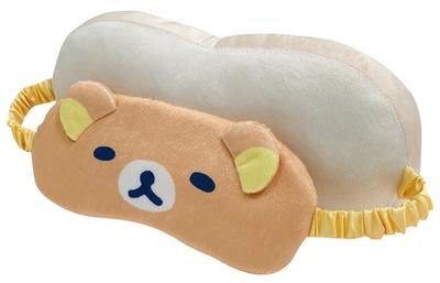 MORIPiLO Morishita Poduszka Rilakkuma 26x10cm z maską na oczy Pluszowa poduszka Towary postaci Beż 4621445 Dziecięca San-X