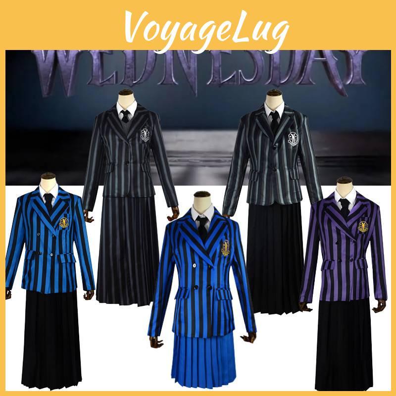 Women's Wednesday Addams The Addams Family School Uniform Carnival Dress