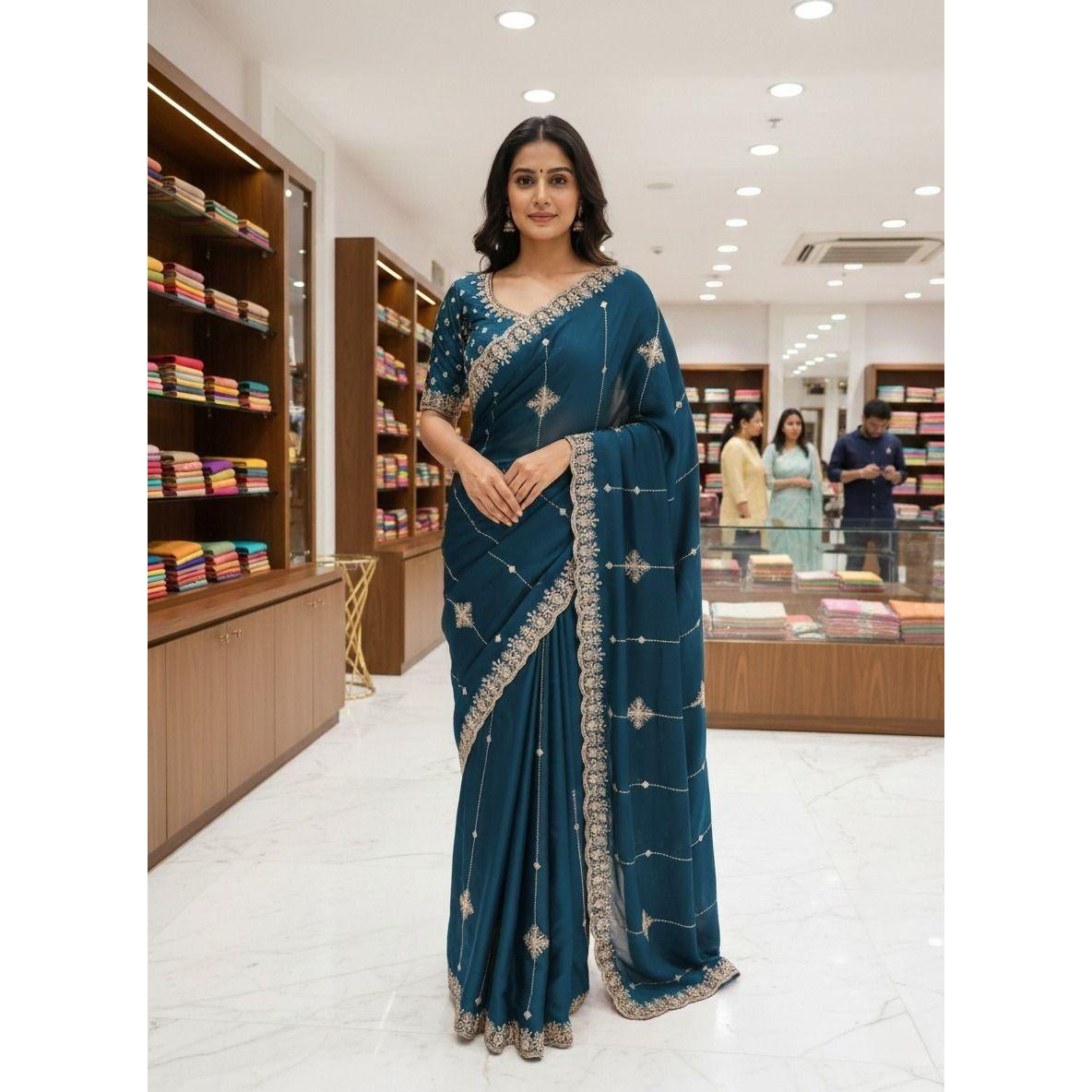 New Launch – Rich Rangoli Silk Embroidered Saree Collection