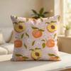 Soft Peach Pattern Cushion Cover Silky Short Plush Invisible Zipper Dustproof Sofa Pillow Case For Home Decor