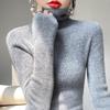 Women's Chunky Knit Turtleneck Sweater - Slim Fit, High Neck, Wool Base Layer for Autumn/Winter.