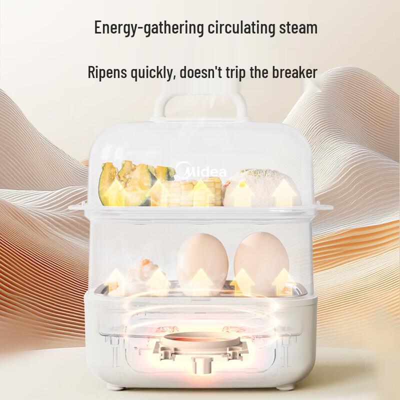 Midea Double-Layer Mini Egg Cooker and Steamer