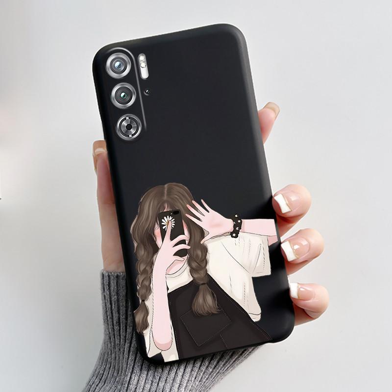Phone Case For ZTE Nubia Red Magic Redmagic 9 9S Pro Plus 5G Case Cute Love Rabbit Protective Black matte TPU Soft Cover Casing