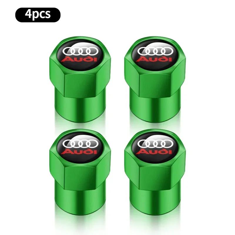Car Badge Wheel Tires Valve Caps Metal Tyre Dust Cover For Audi A1 A3 A4 A5 A6 A7 A8 Q2 Q3 Q5 Q7 TT S line S3 S4 S5 S6