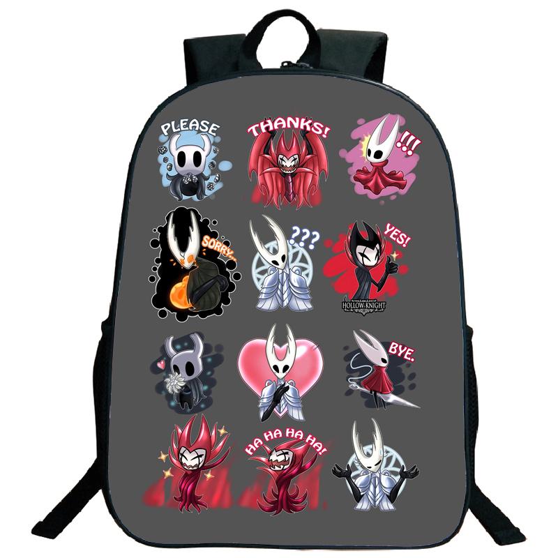 Hollow Knight Backpacks Hot Game Lightweight Laptop Teens School Bags Women Girls Capacity Cartoon Travel Mochilas