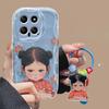 Chinese Style Girl Pendant Suitable for Opporeno11 Mobile Phone Case Vivos18 Transparent Silicone Xiaomi 14/13 Cute