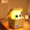 Intelligent Night Light with Shy Cats Design and Adjustable Brightness Eye Caring Bedside Lamp Suitable for Kids Room