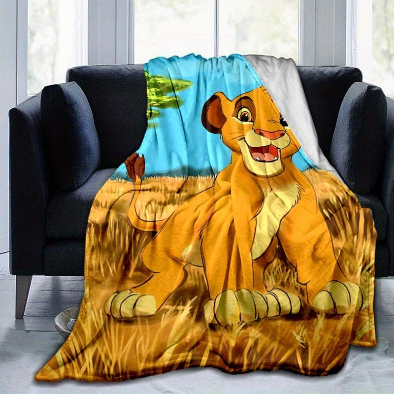 1pc. Cartoon Lion King Blanket, Soft and Warm Home Decor for All Seasons, Perfect Gift for Friends and Family, Seasonal Throw Blankets for Couch, Bed,